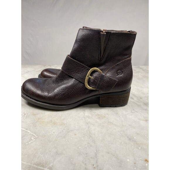 Born Liona Boots Women’s 7.5 Mahogany Leather - Picture 4 of 10